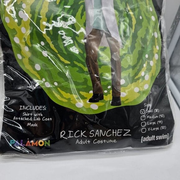 Rick and Morty Rick Sanchez Costume Adult Small Mask Lab Coat Adult Swim TV - Picture 3 of 11